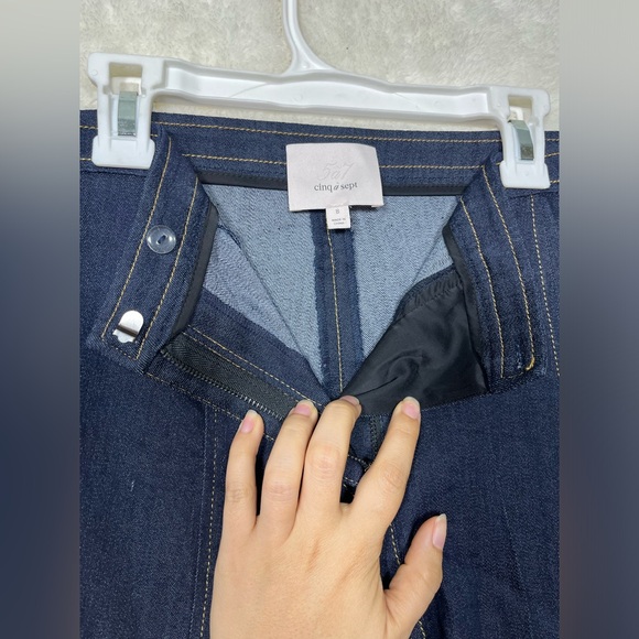 Cinq a Sept Eva Marie Embroidered Skinny Jeans Size 8 - Picture 8 of 11